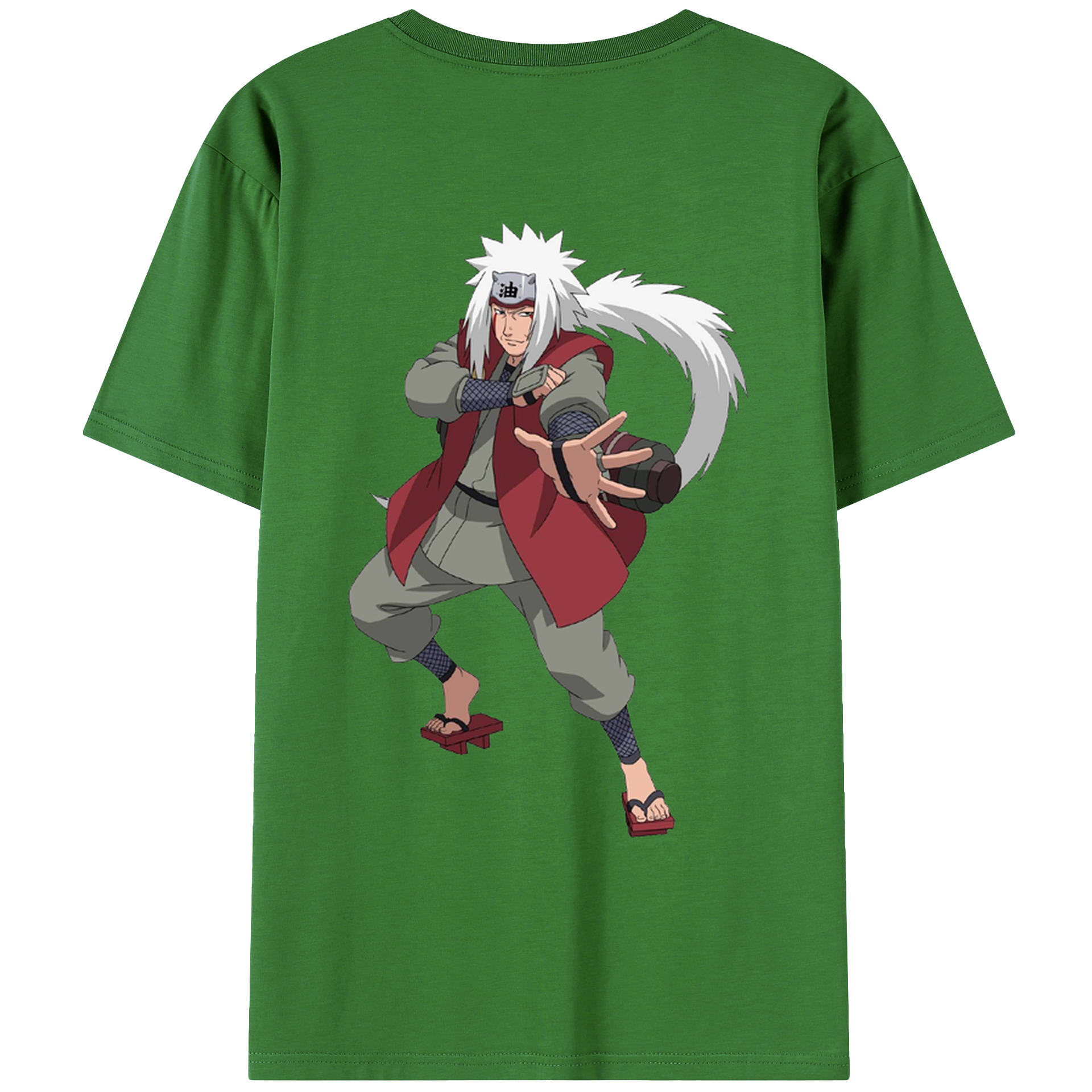 （画像用） NARUTO -ナルト- 自来也（じらいや） Jiraiya レディース半袖Tシャツ(バックプリント)